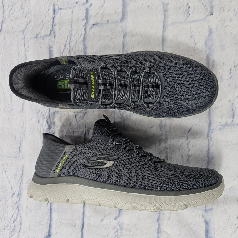 Skechers Summits High Range Mens 10.5 Grey Hands Free Walking Sneakers 232457